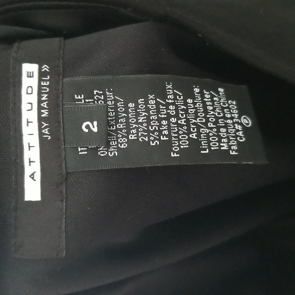 Elegant Black Faux Fur Pencil Skirt - Picture 5 of 6